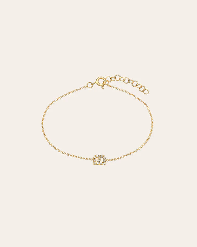 Mini Diamond Initial Bracelet