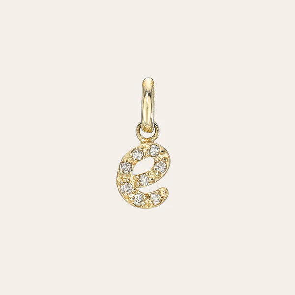 Diamond Script Initial Charm