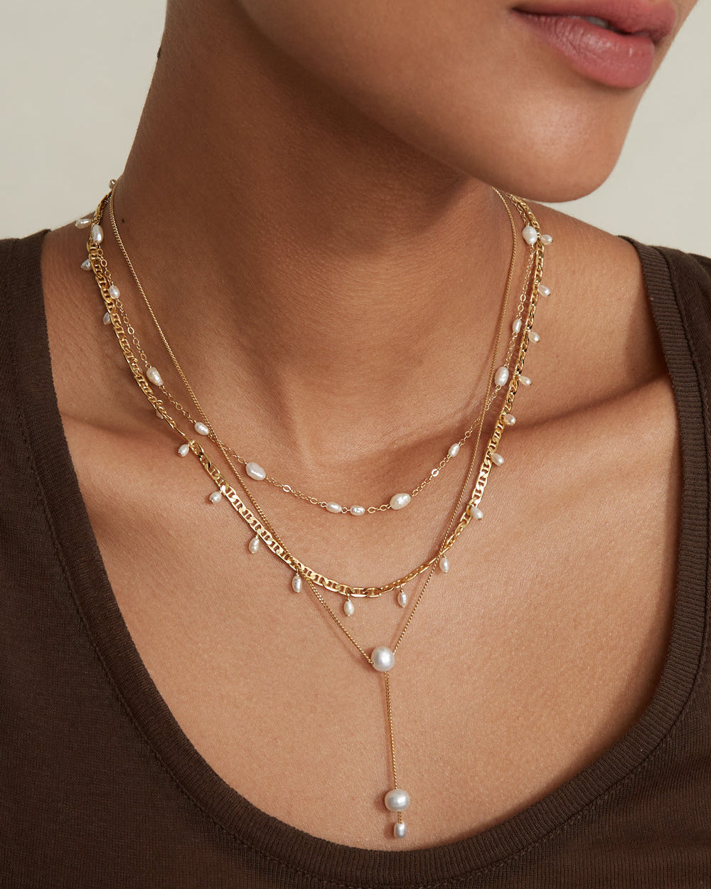 Free-Form Pearl Necklace