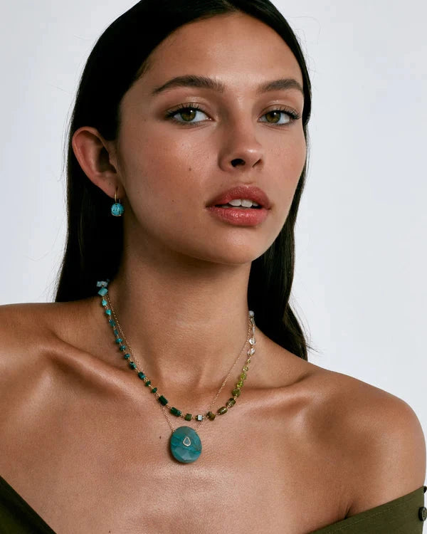 Daphne beaded turquoise mix necklace