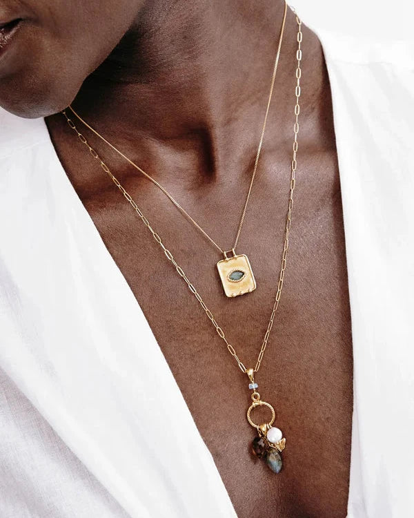 Twist Evil Eye Charm Necklace