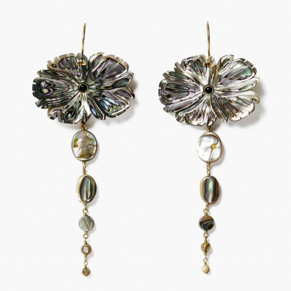 Abalone Magnolia Earrings