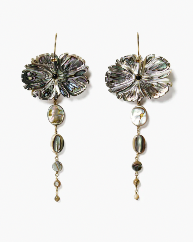Abalone Magnolia Earrings