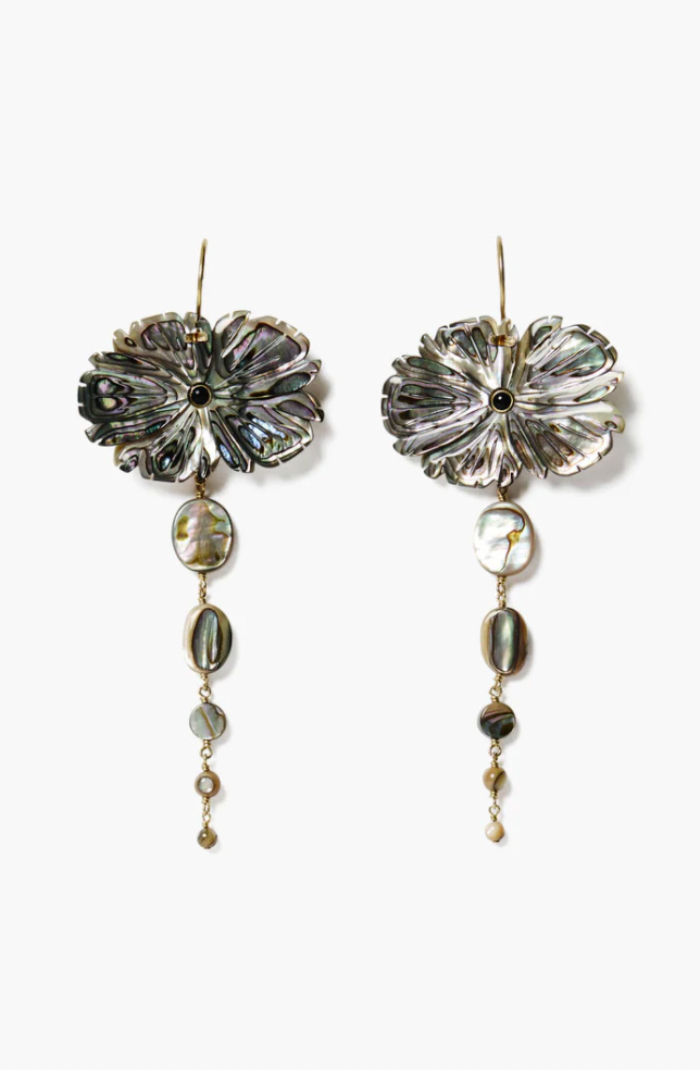 Abalone Magnolia Earrings