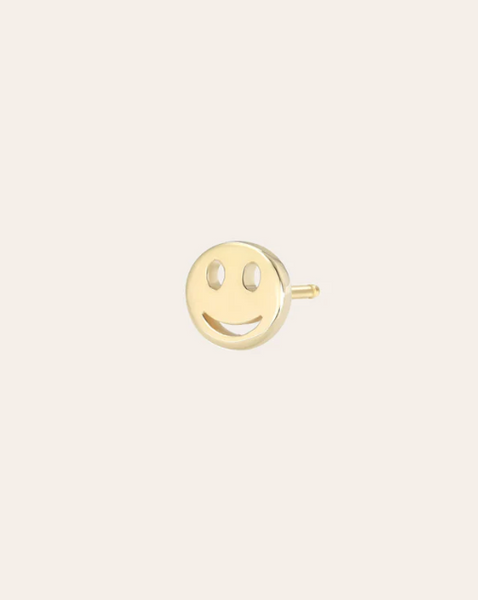 Tiny Happy Stud Earring