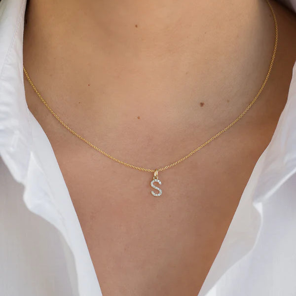 Diamond Initial Pendant