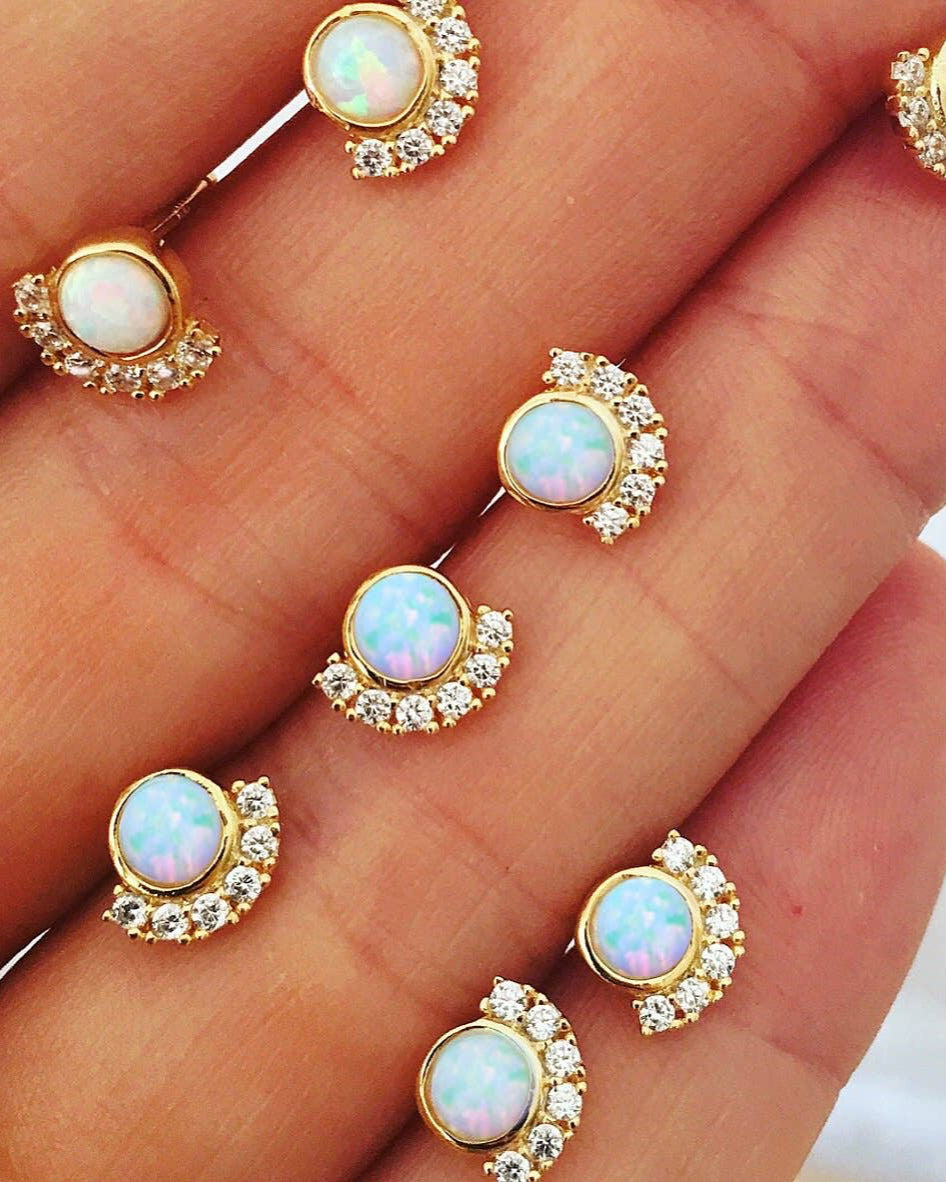 Opal & Crystal Parisian Sunset Studs