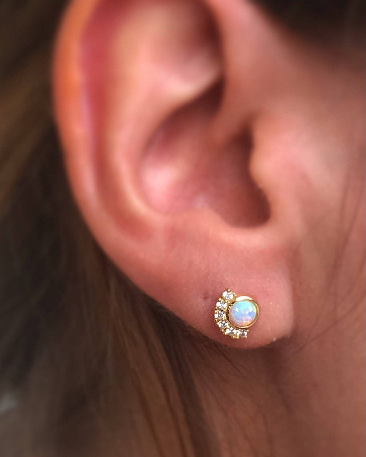Opal & Crystal Parisian Sunset Studs