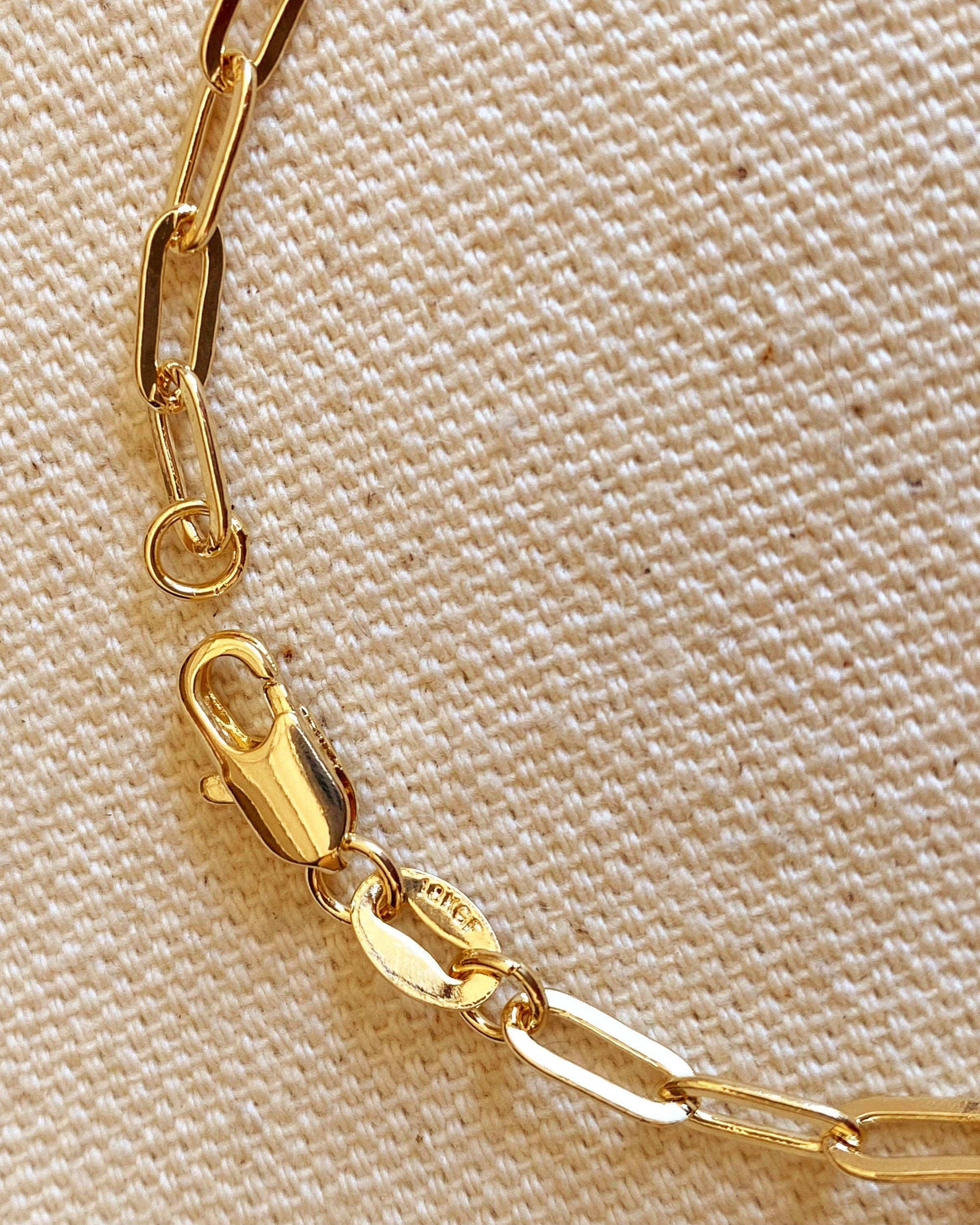 Small Link Paperclip Bracelet- Charmbar