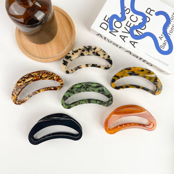 Round Acetate Hair Claw Clip