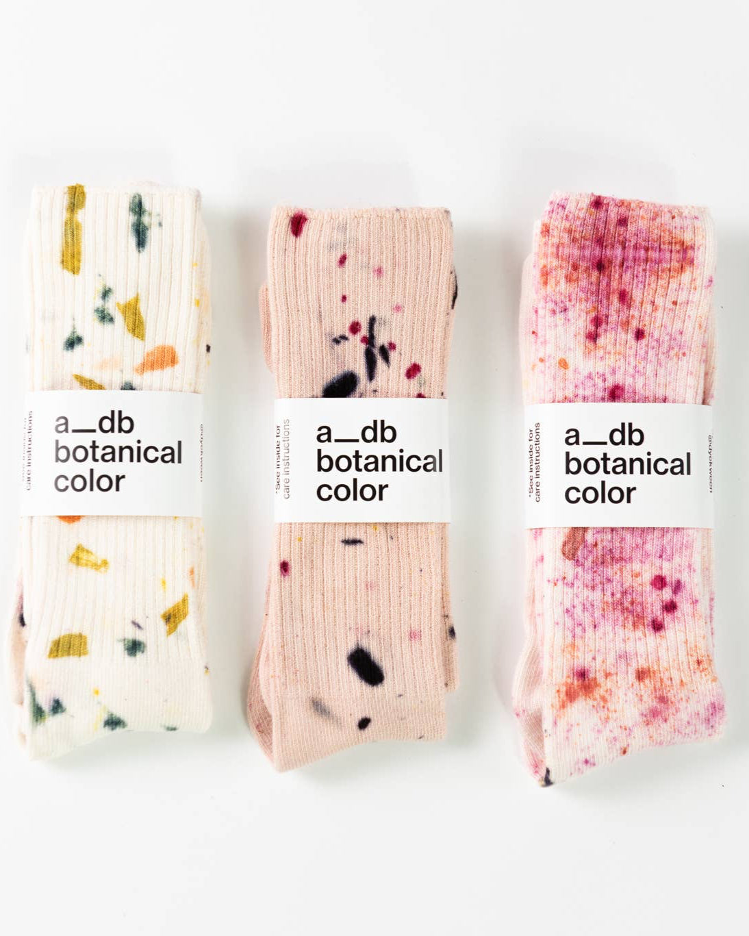 Abstract Bundle Dyed Bamboo Slouch Socks