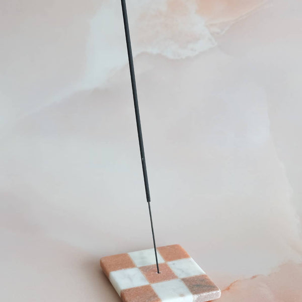 Marble Checks Incense Holder