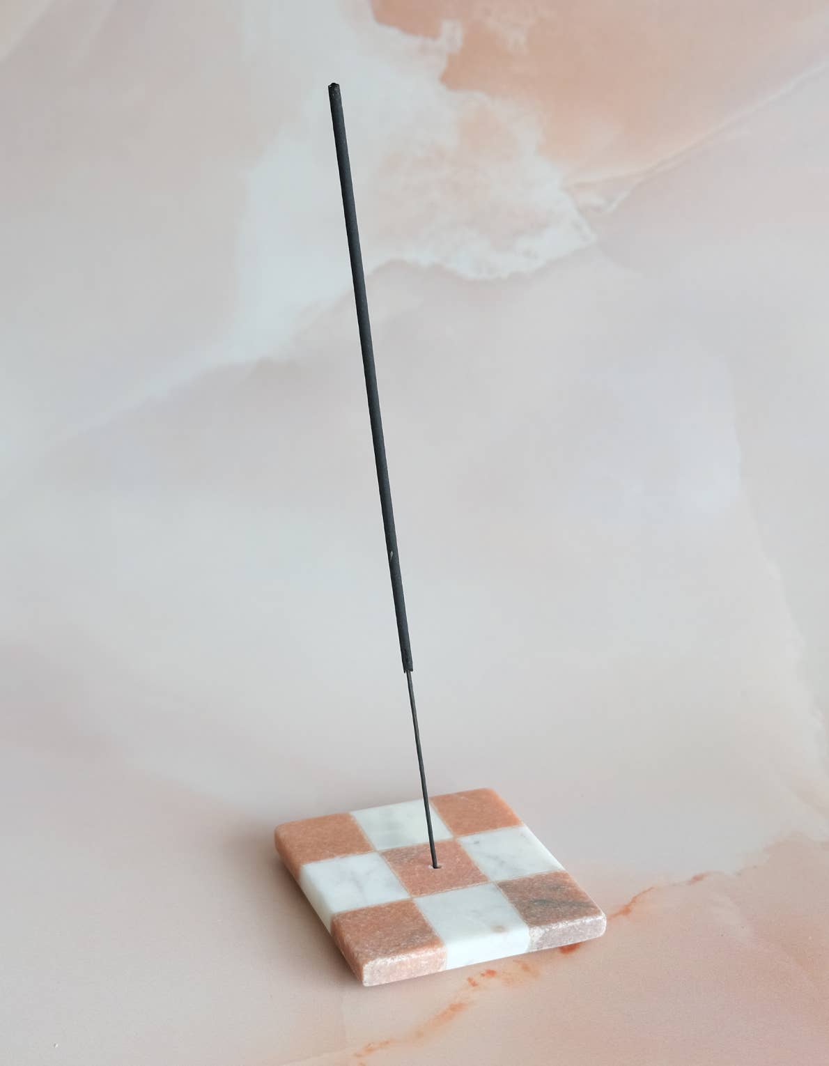 Marble Checks Incense Holder