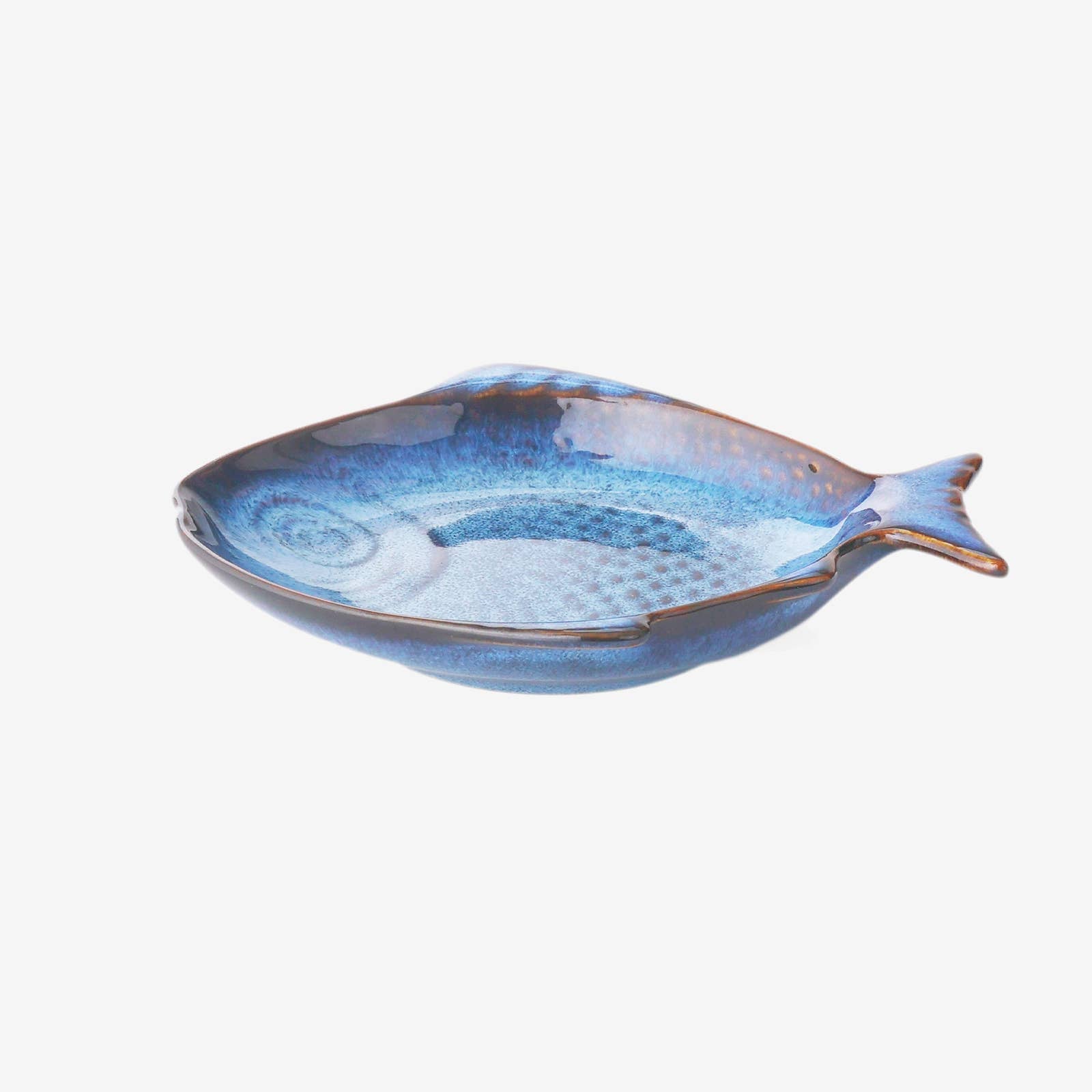 Blue Fish Trinket Tray-Ceramic Ring Dish-Jewelry Tray