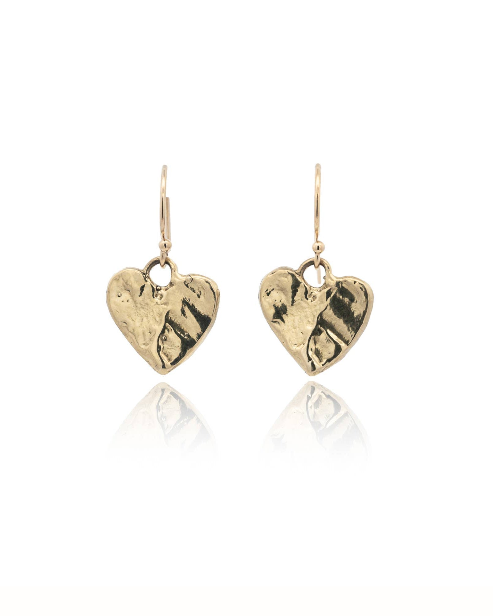 Eros Gold Heart Earrings