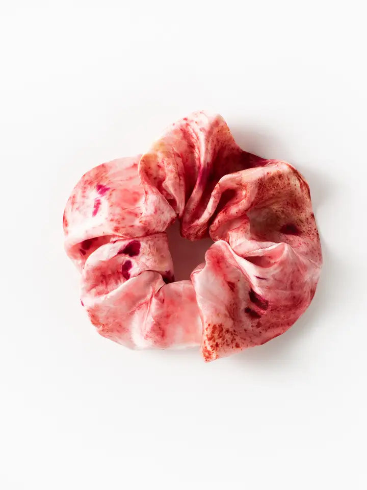 Botanically Dyed Silk Hair Scrunchie