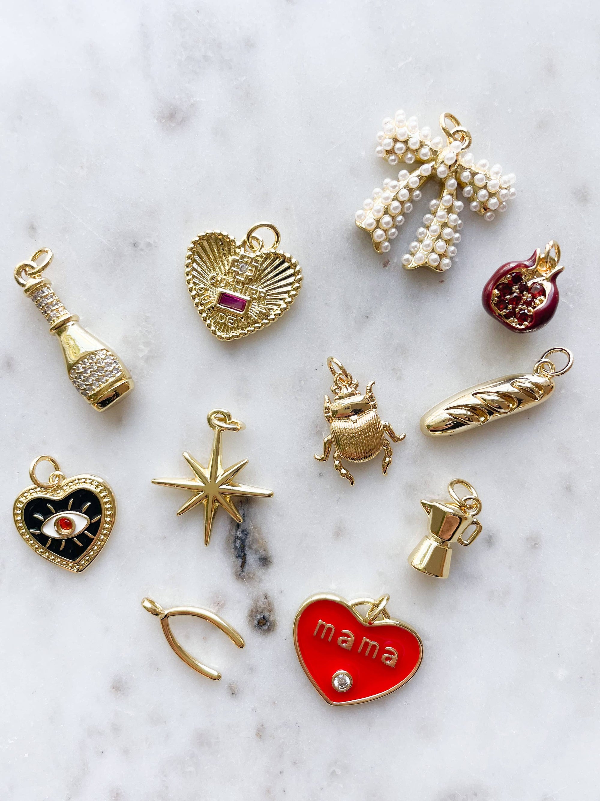 Golden Parisian Loaf Travel Charm