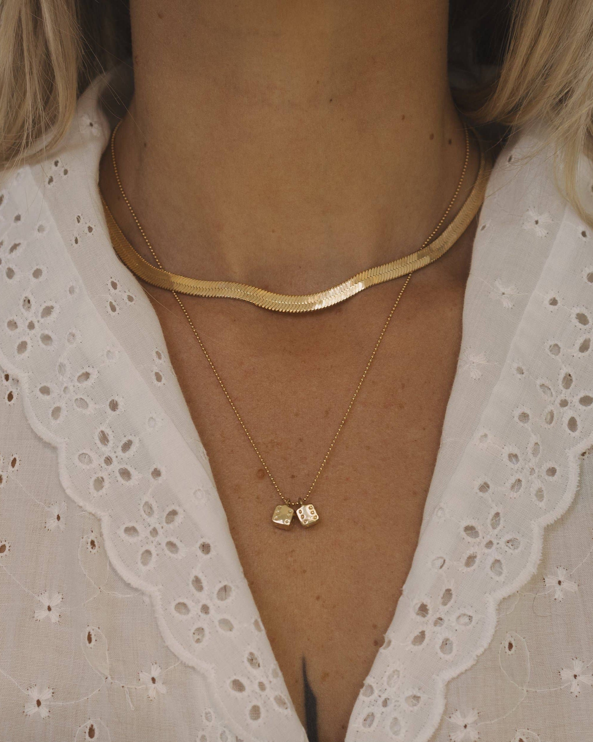 Double Dice Necklace