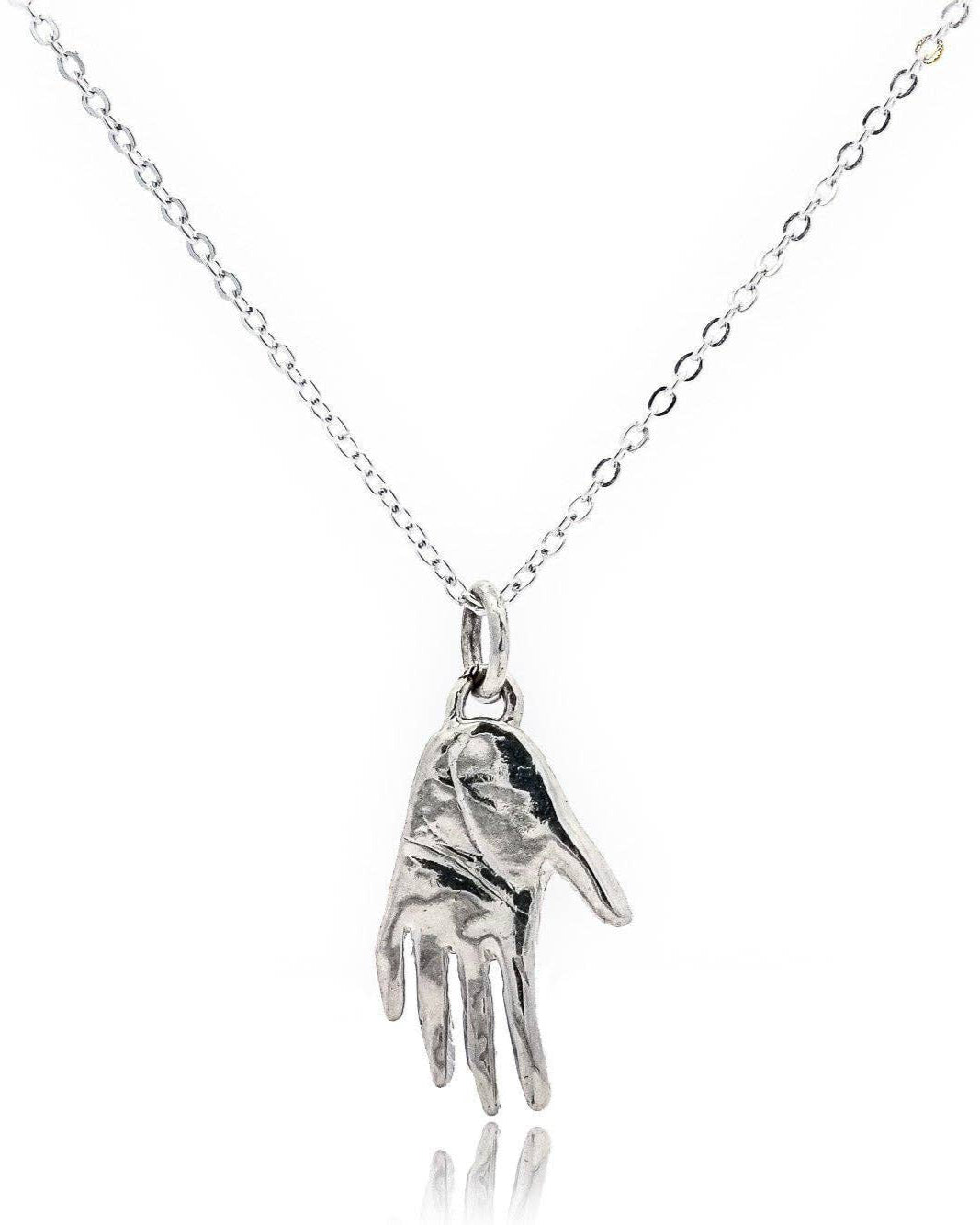 Silver Hand Talisman Necklace