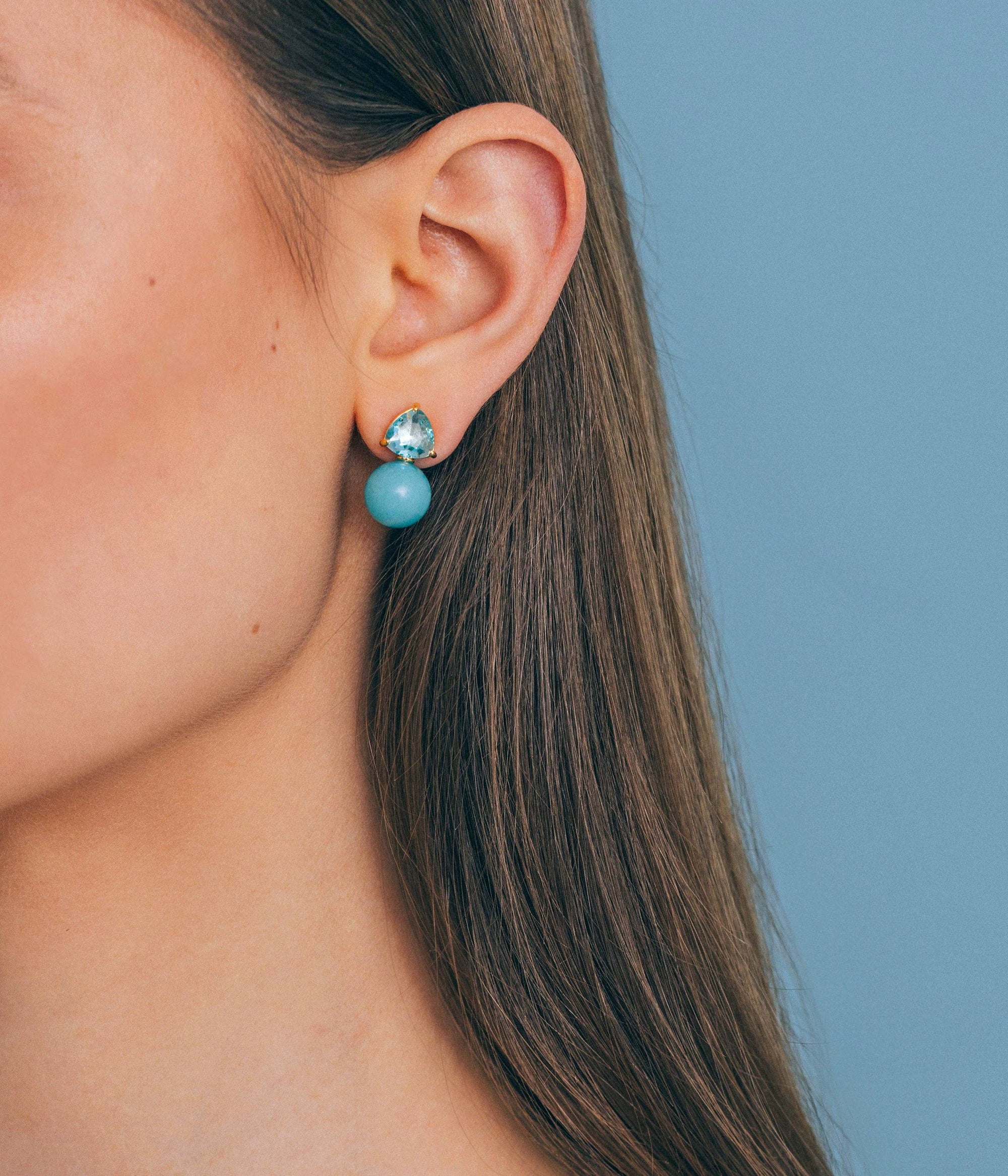 Sabine Studs in Turquoise