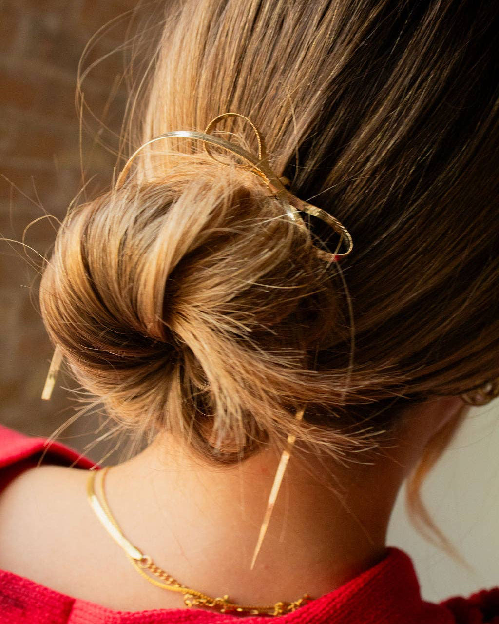 Dainty Gold Bow Ponytail Insert