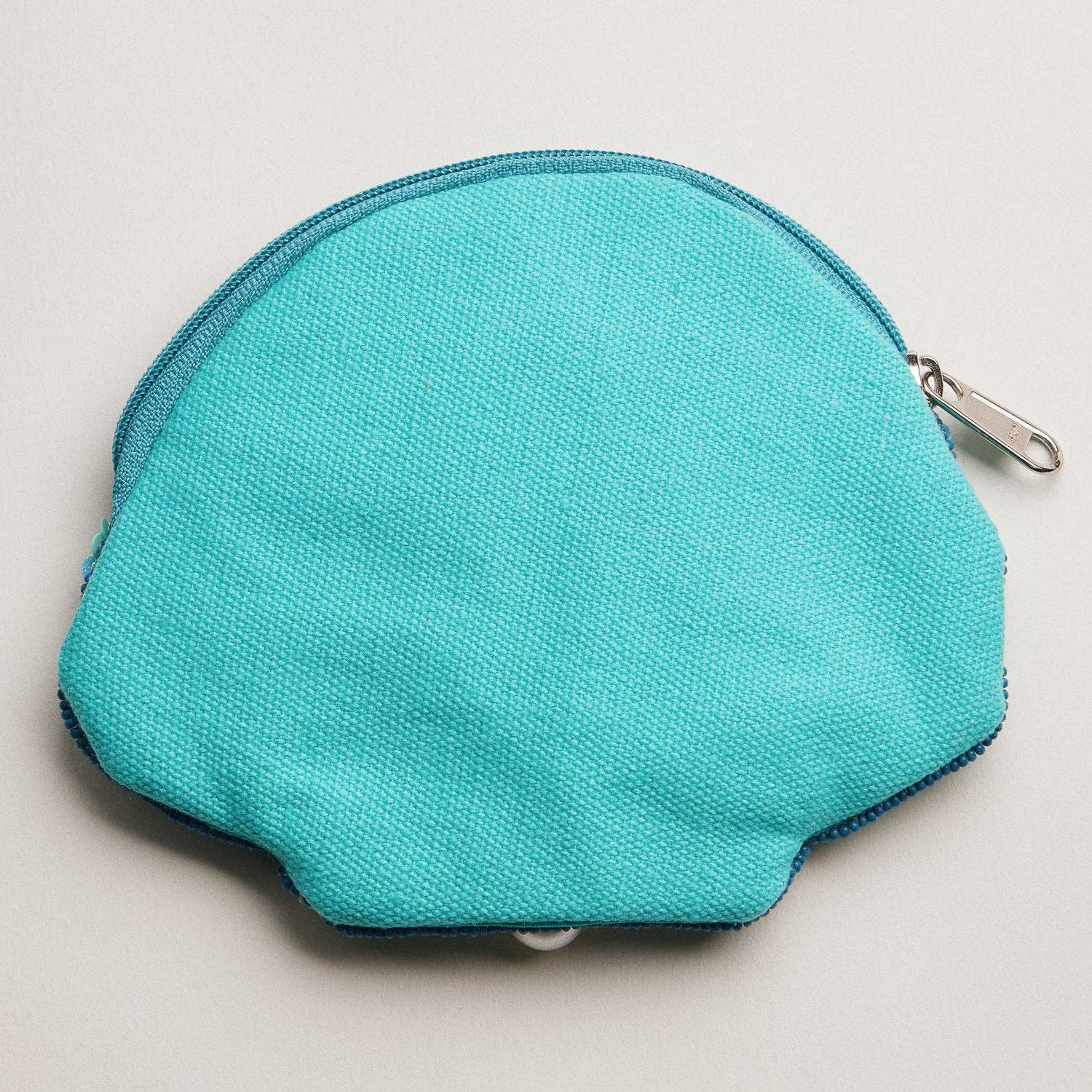 Seashell Beaded Coin Purse with Pearl Accent
