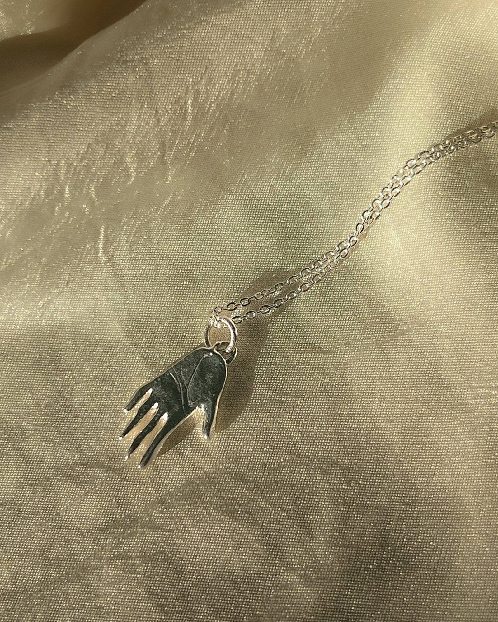 Silver Hand Talisman Necklace