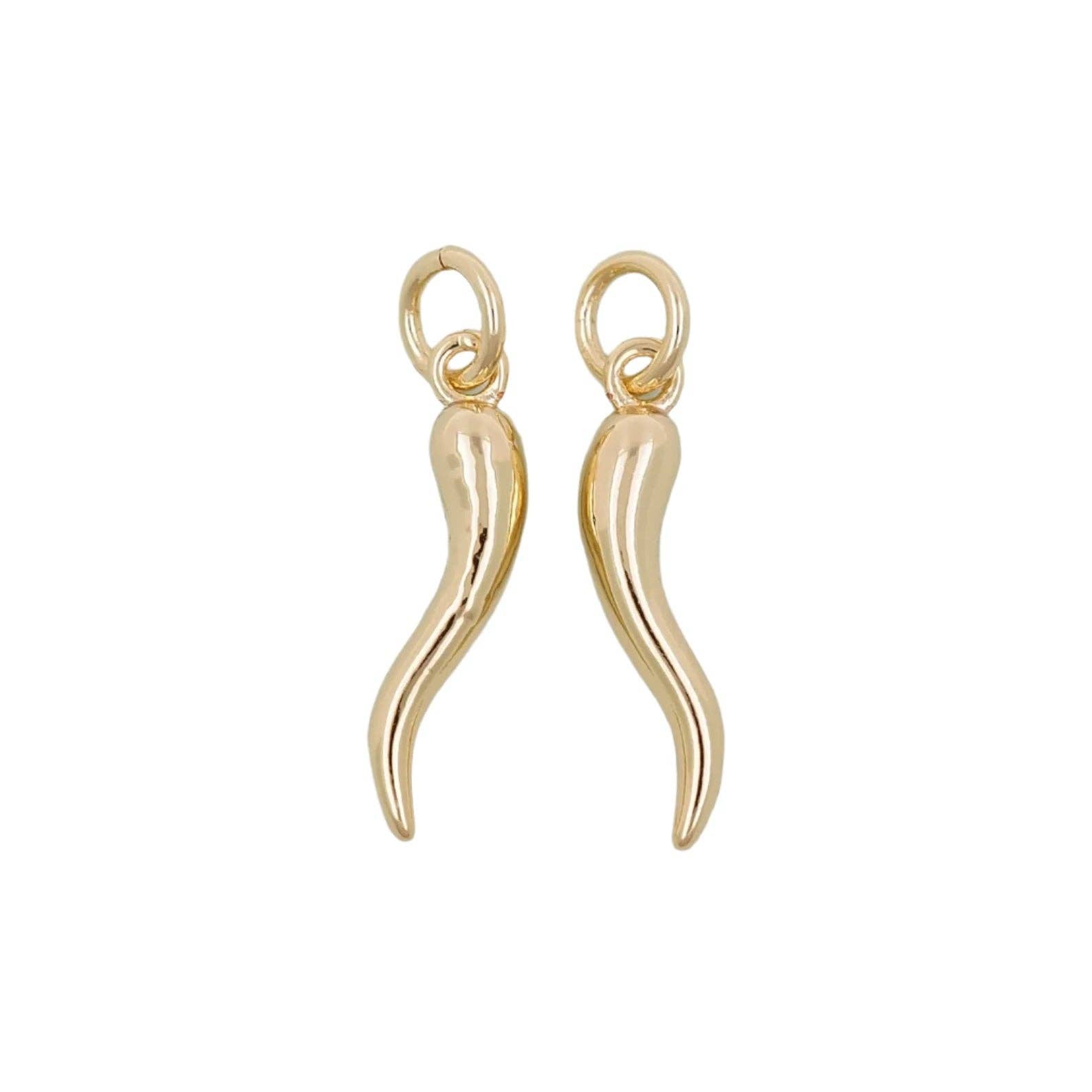 Gold Italian Horn Charm