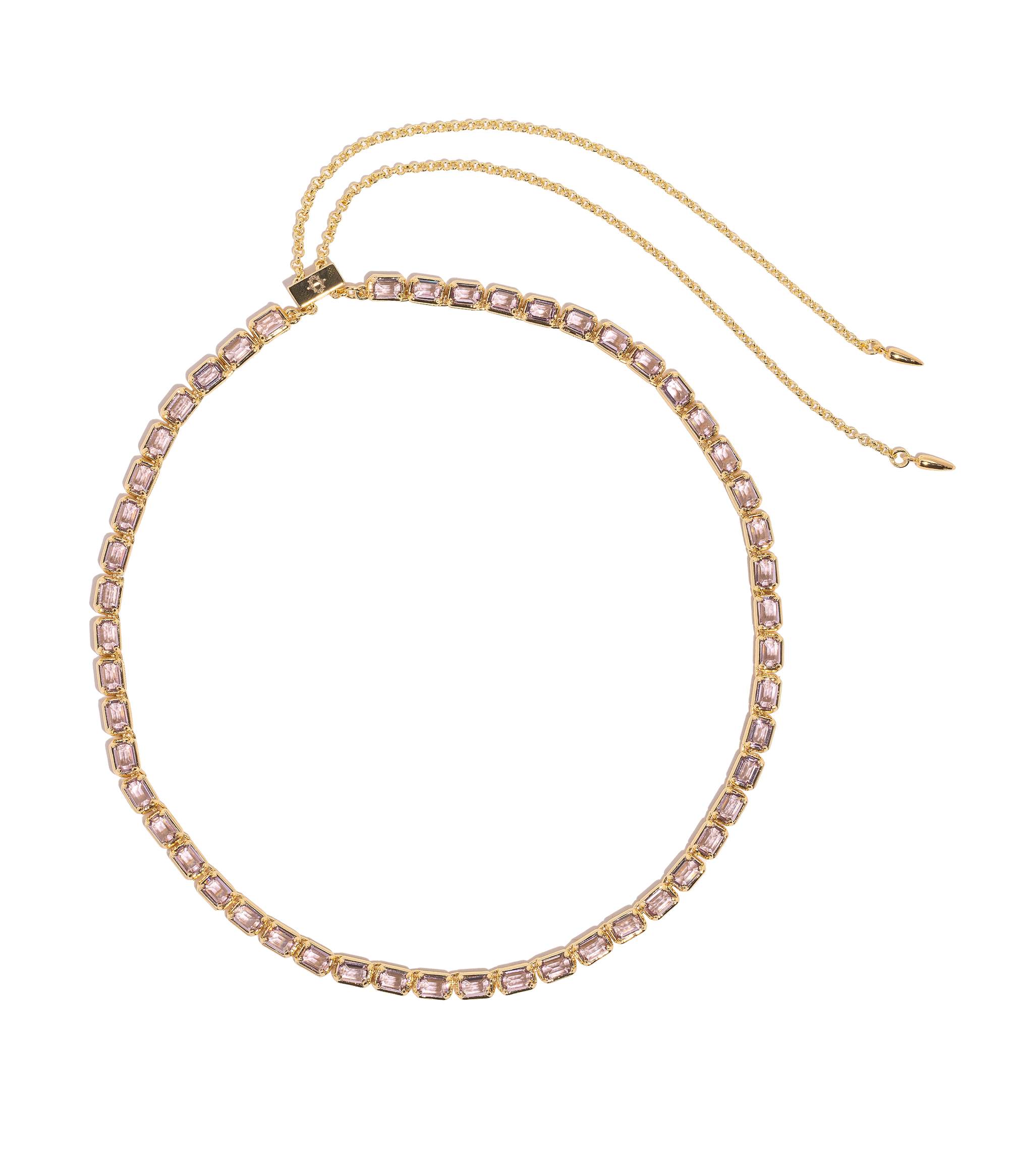 Liza Slider Necklace in Rosaline