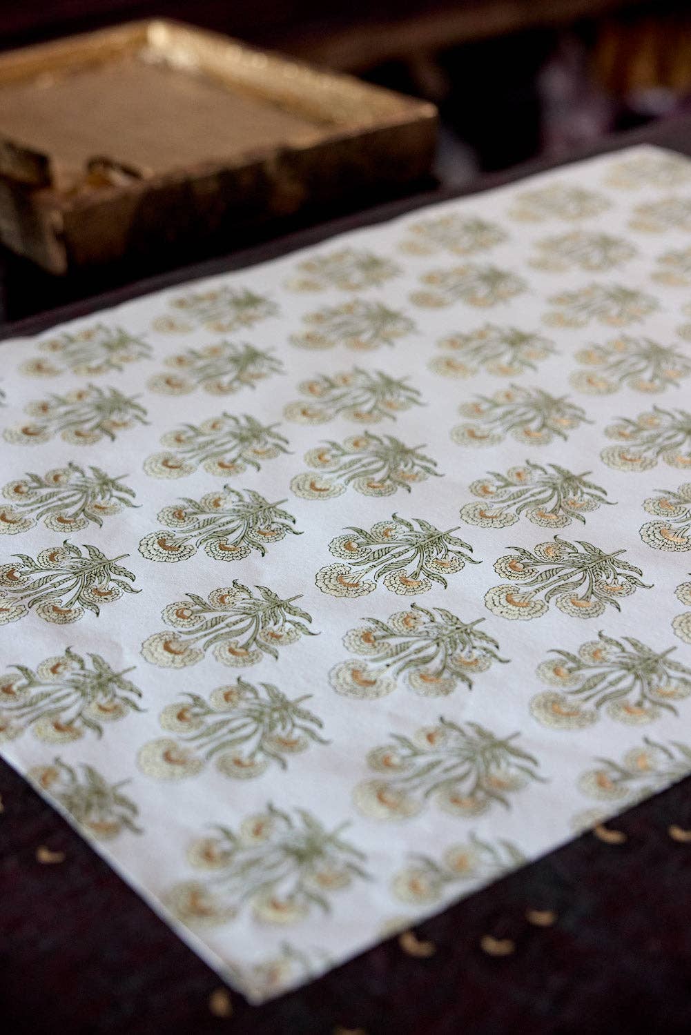 Block Printed Gift Bags (Small) - Winter Red