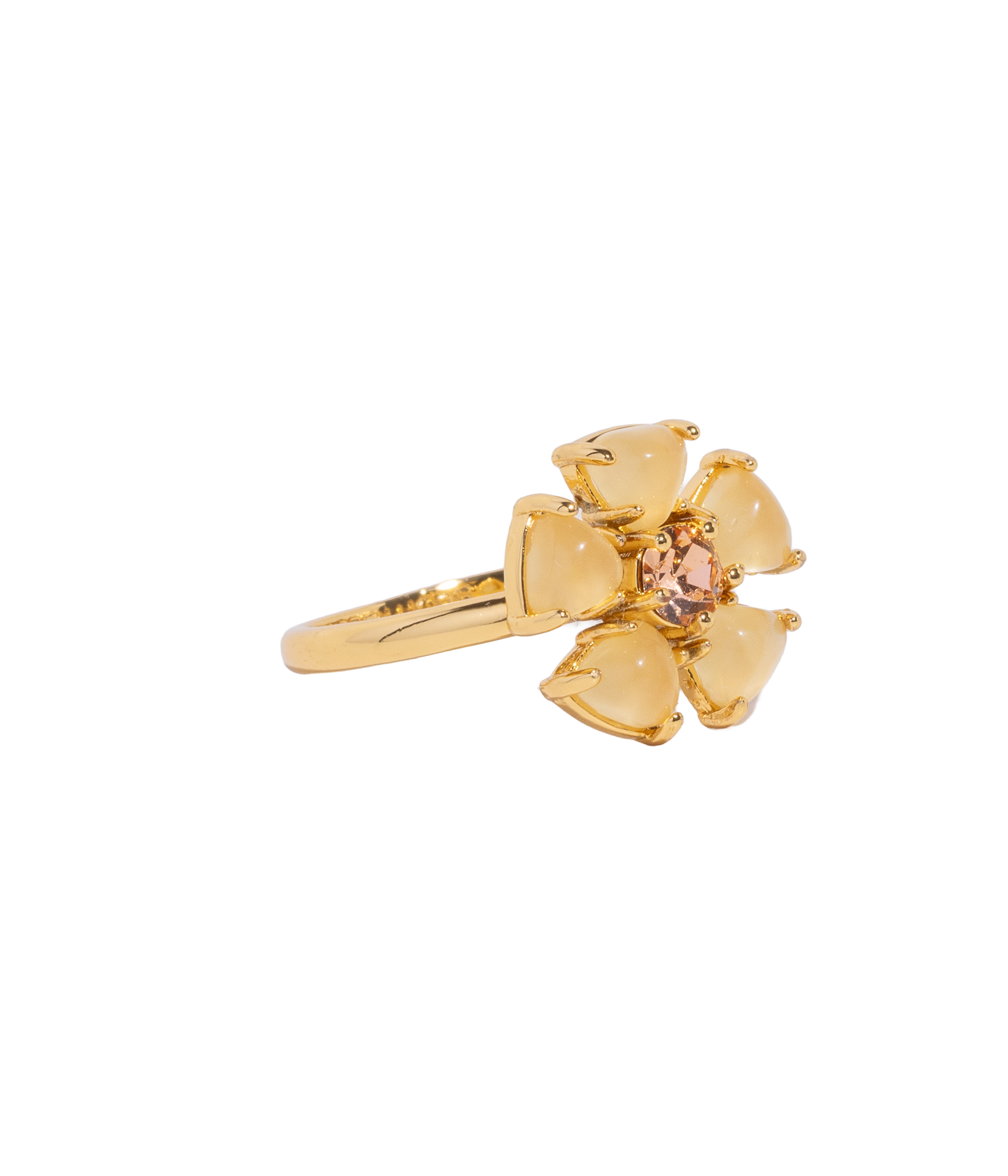 Emeline Flower Ring in Yellow