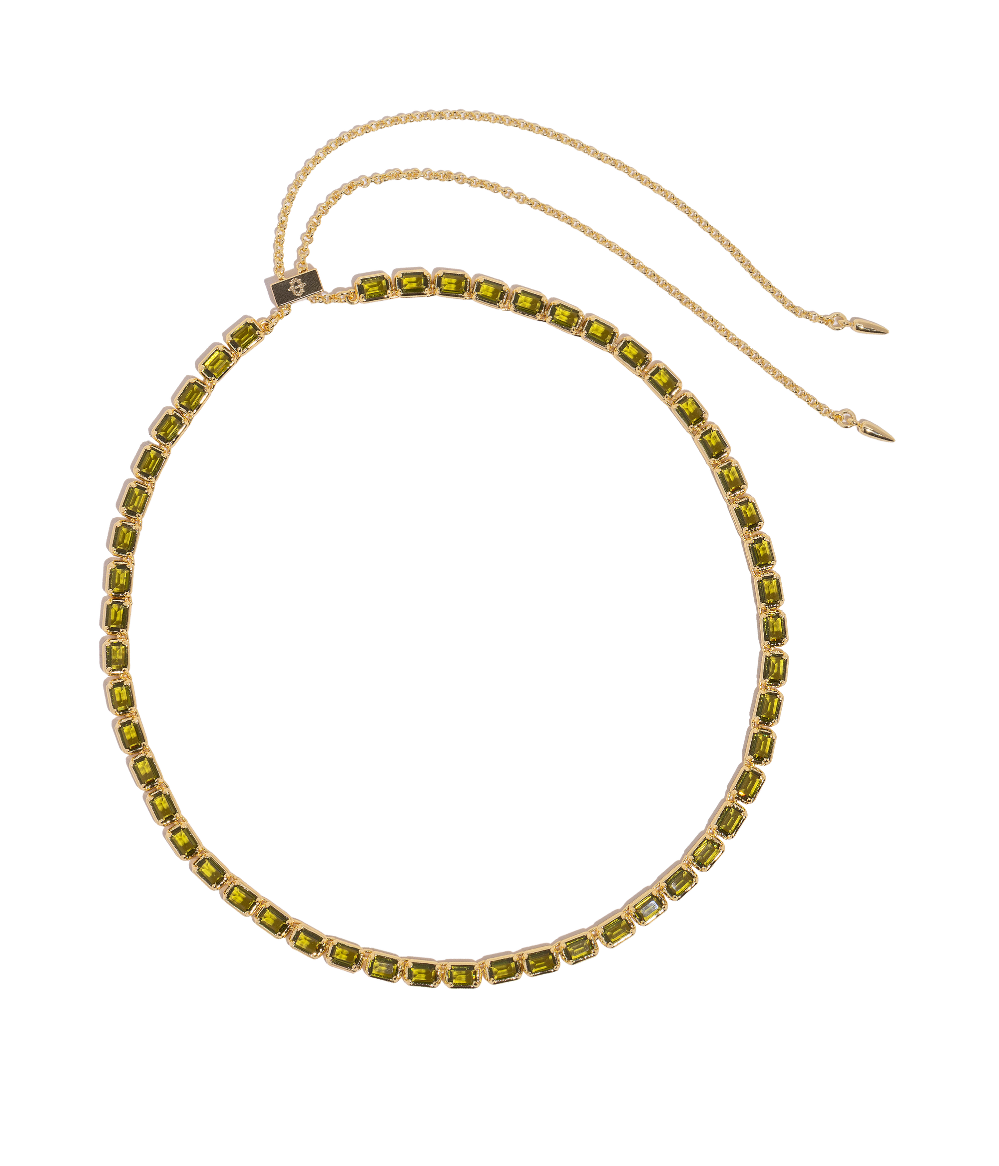 Liza Slider Necklace in Olivine