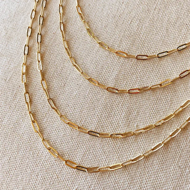 Small Paperclip Chain Necklace- Charmbar