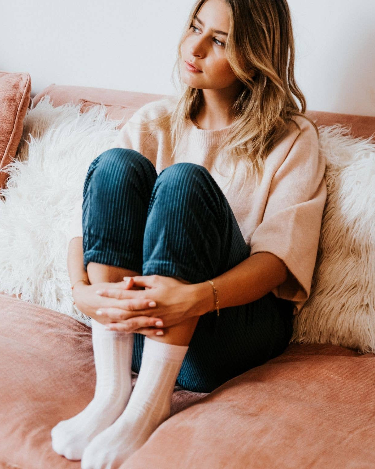 Women's organic cotton lurex socks - Josette la Douce