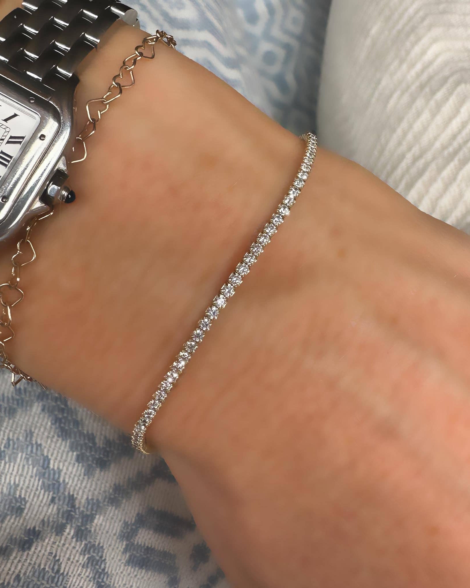 Mini Crystal Dazzle Tennis Bracelet
