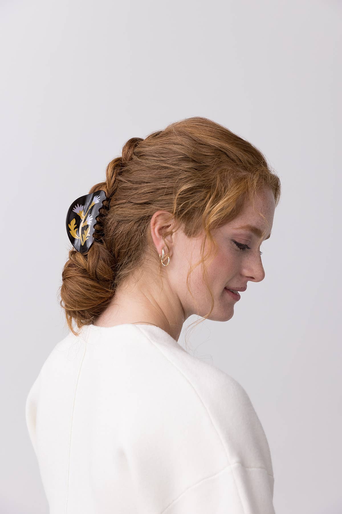 Milk Thistle Claw - Fall Colors Acetate Flower Hair Clip