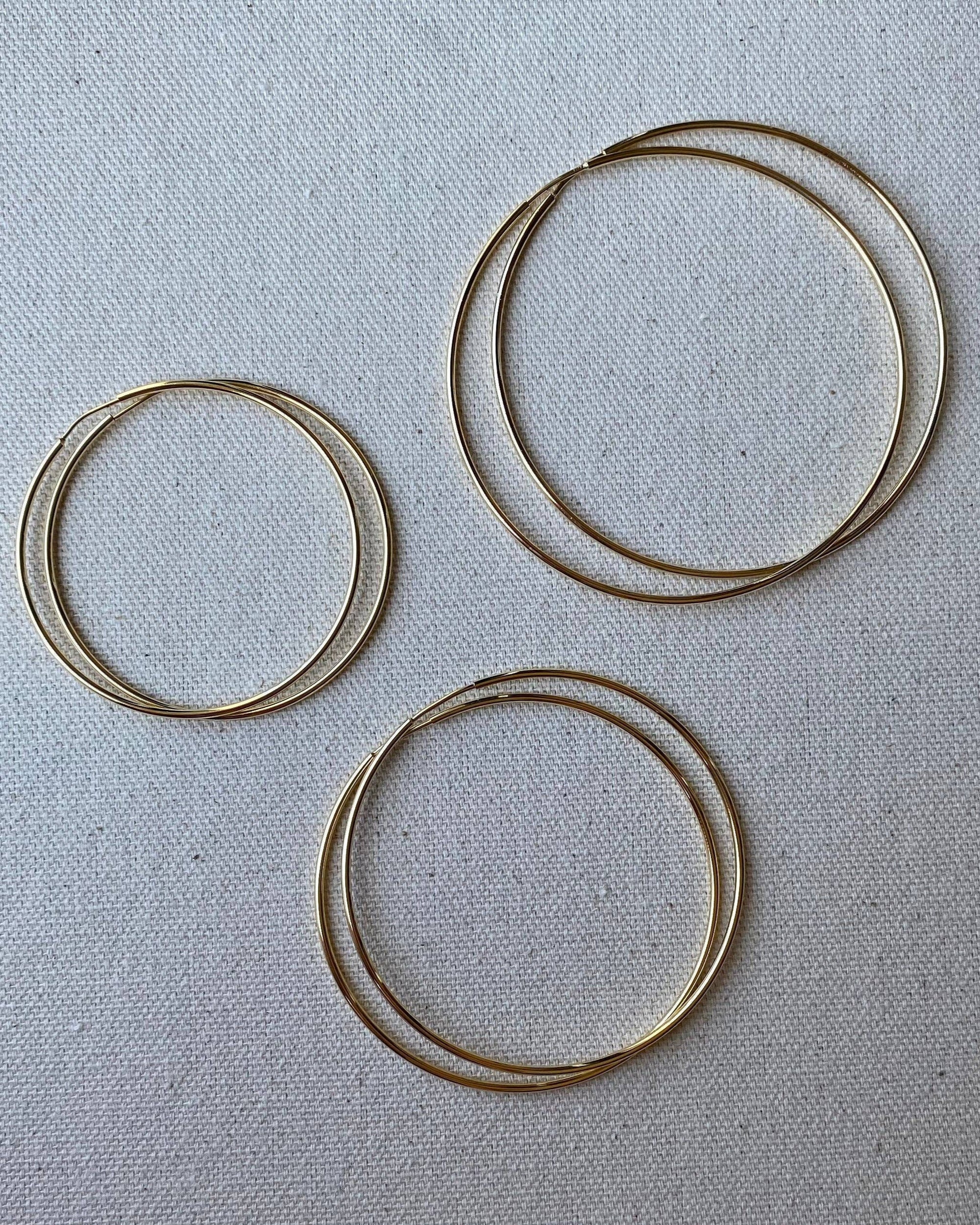 Endless Hoop Earrings- Charm Bar