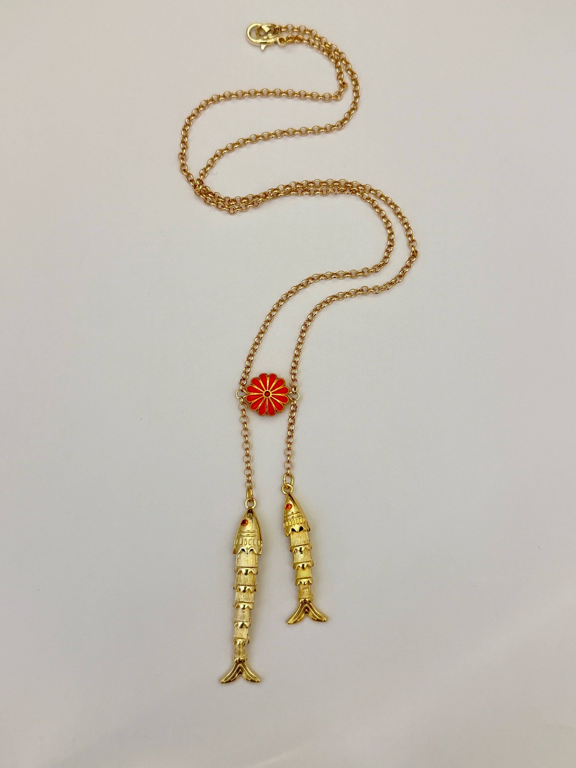 Double fish Necklace