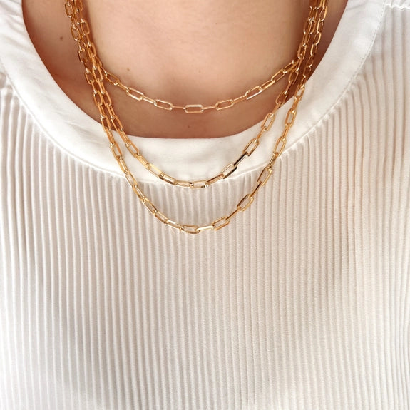 Medium Paperclip Chain Necklace- Charmbar