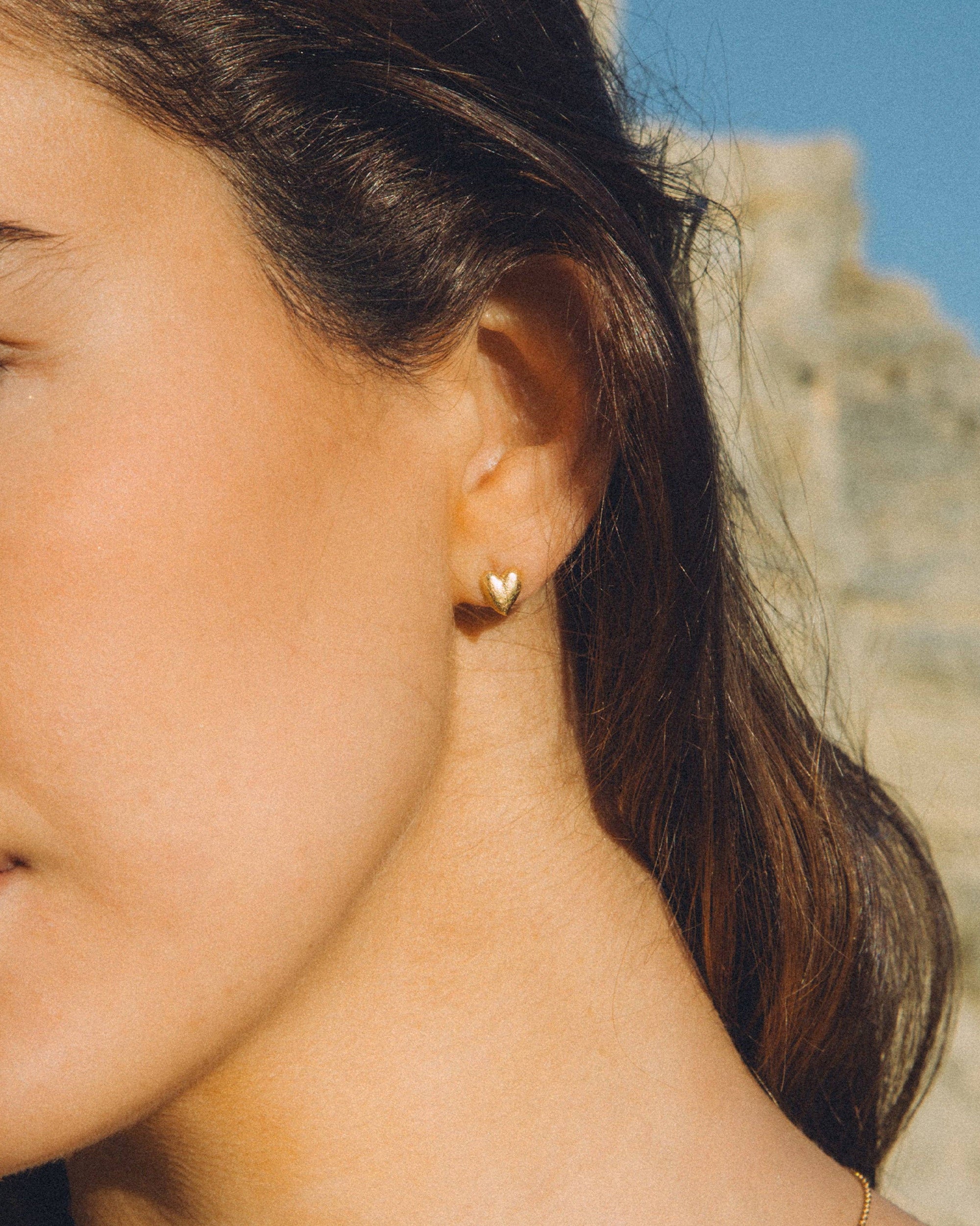 Corà  Heart Stud Earrings