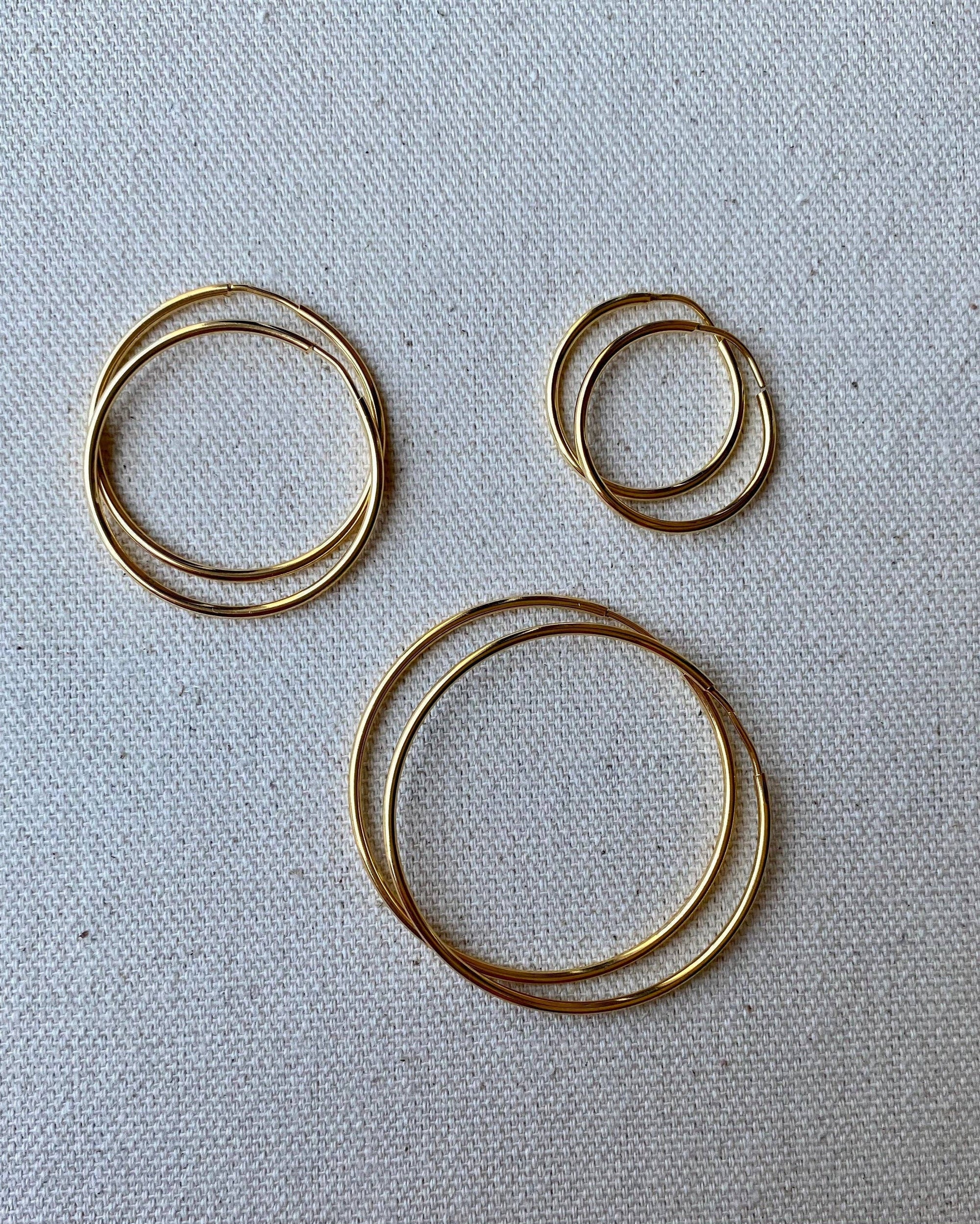 Endless Hoop Earrings- Charm Bar