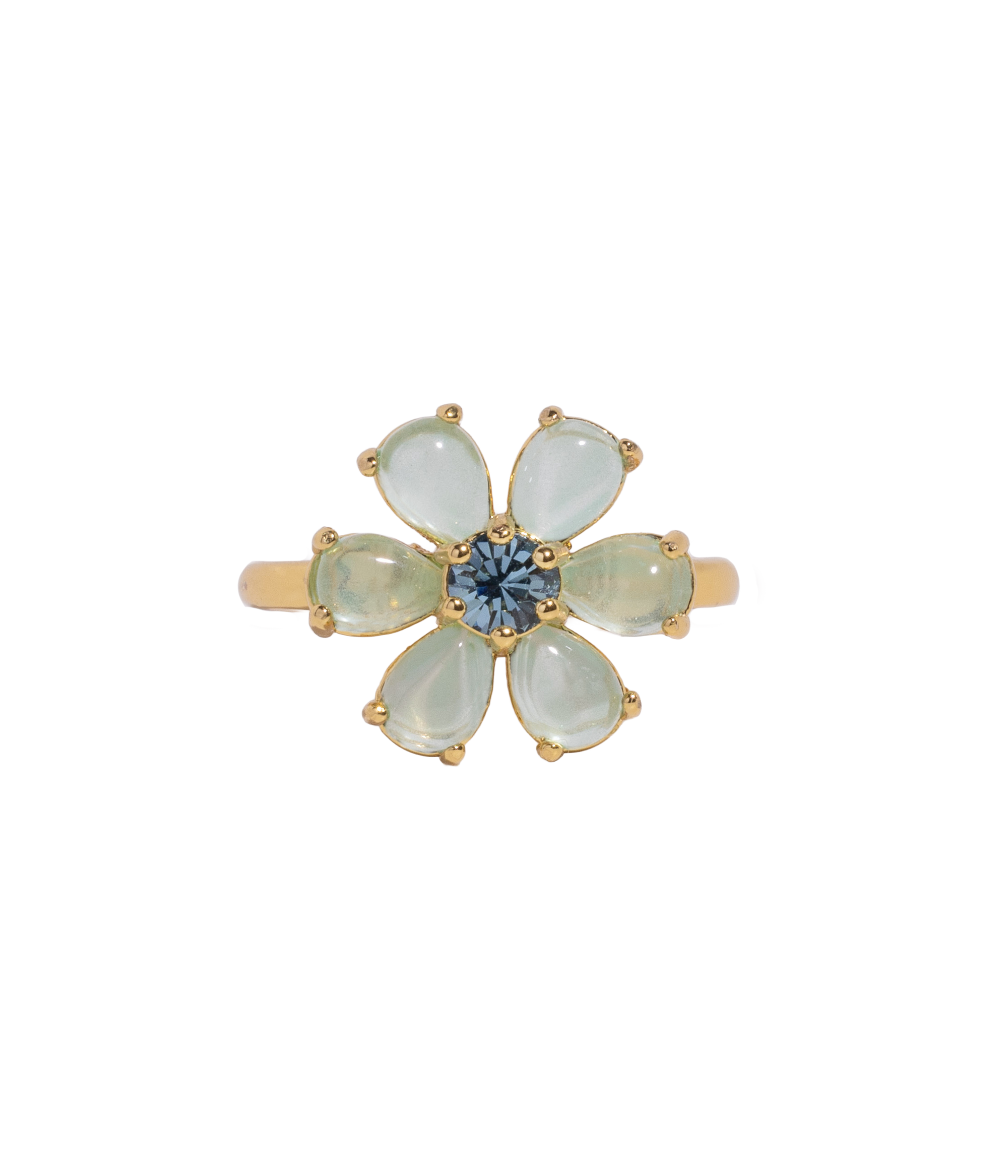Emeline Flower Ring in Mint