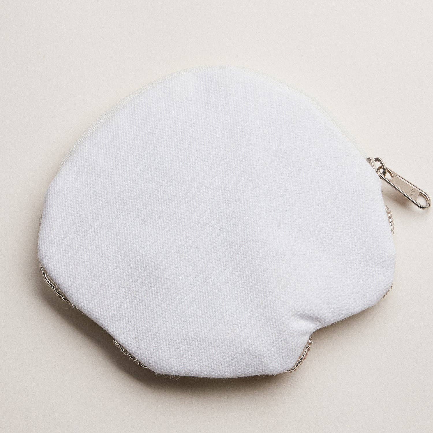 Seashell Beaded Coin Purse with Pearl Accent