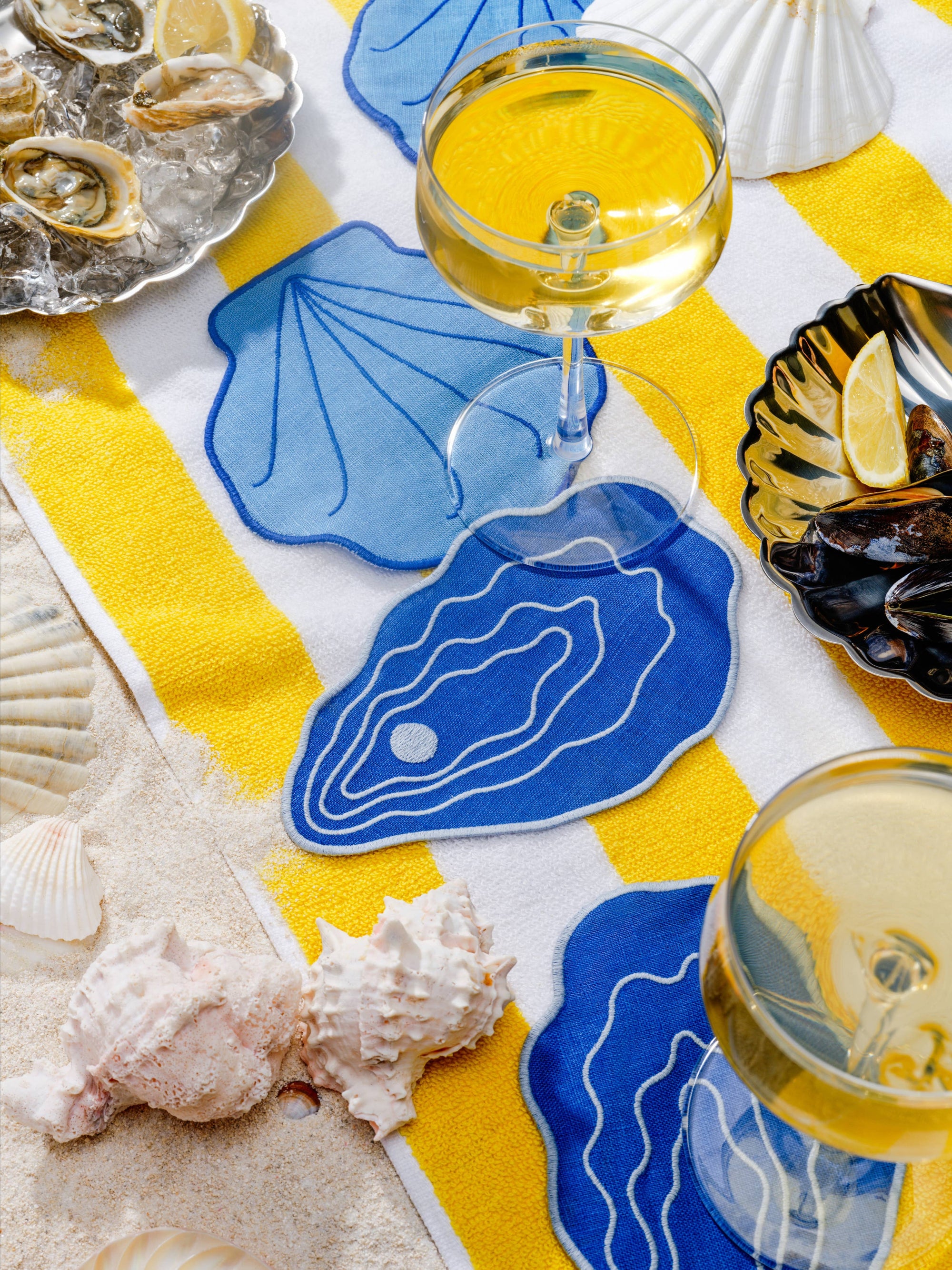Shell Cocktail Napkins - Set Of 4