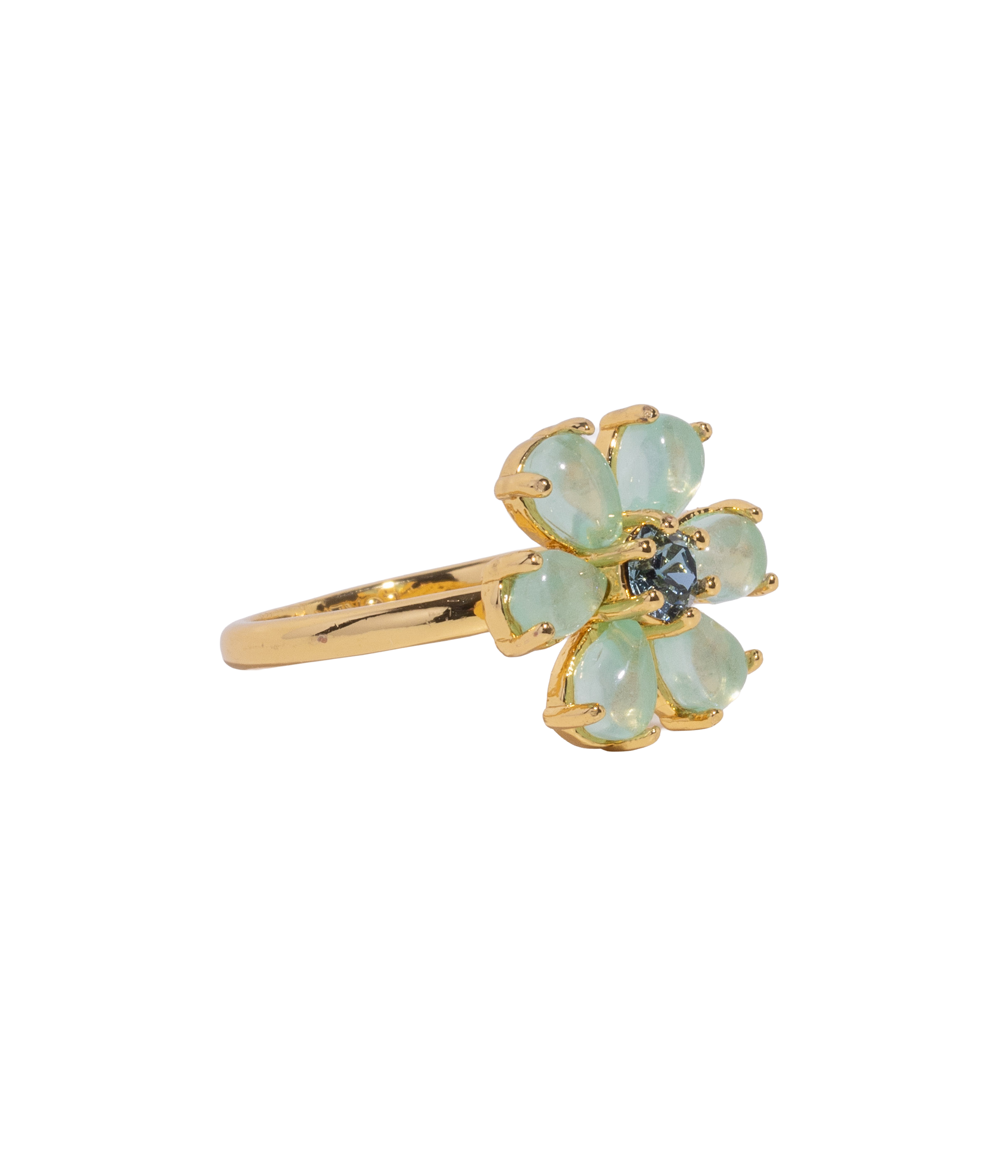 Emeline Flower Ring in Mint