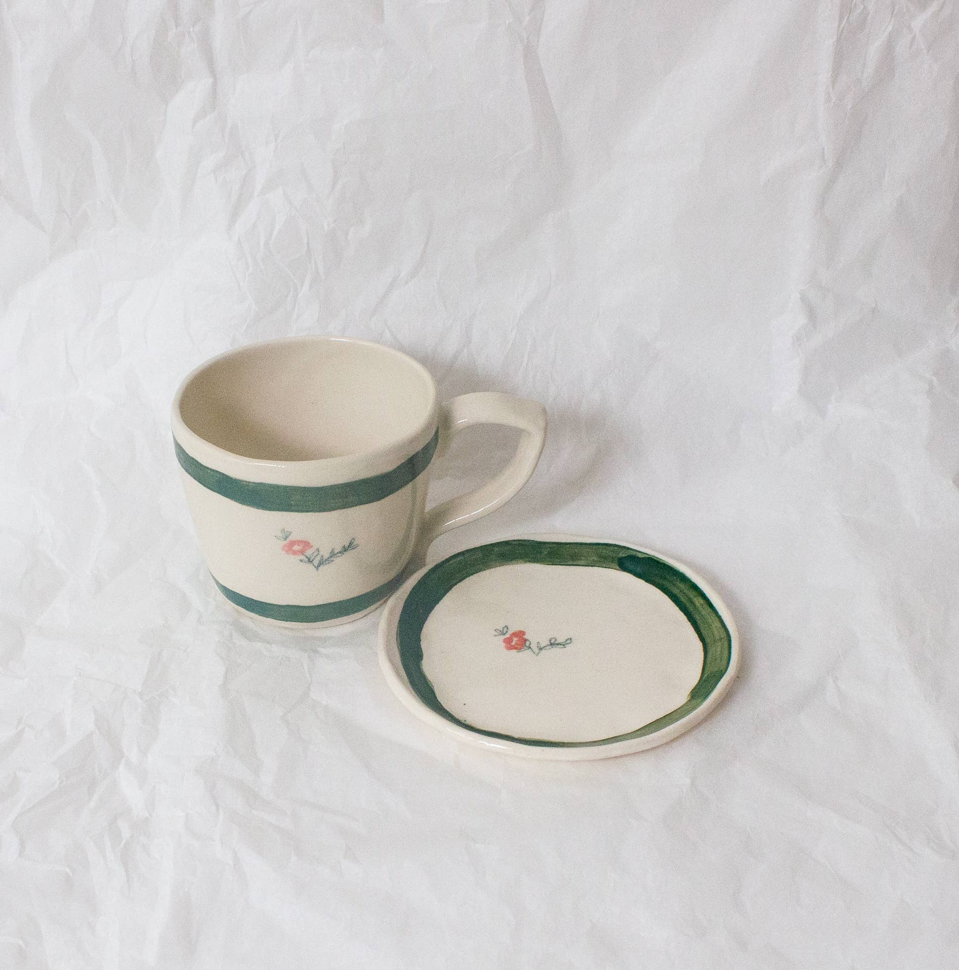 Cornflower Catchall Plate- Emerald