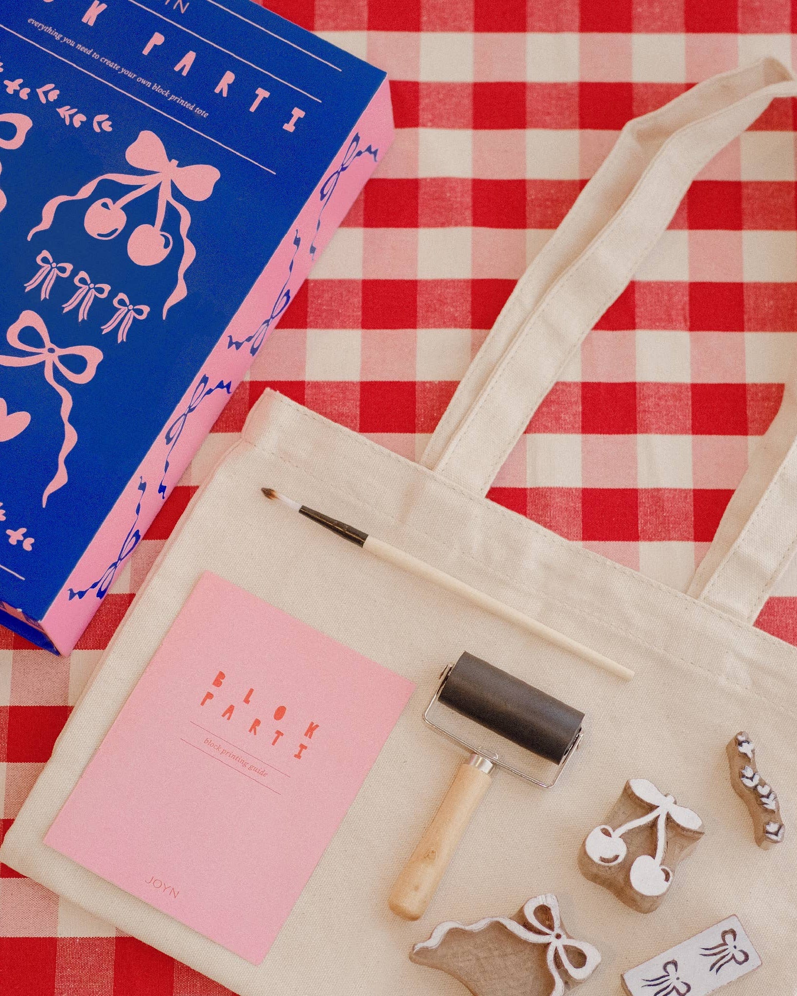BLOK PARTI Block Printing Kit - Wallpaper Print Tote Bag
