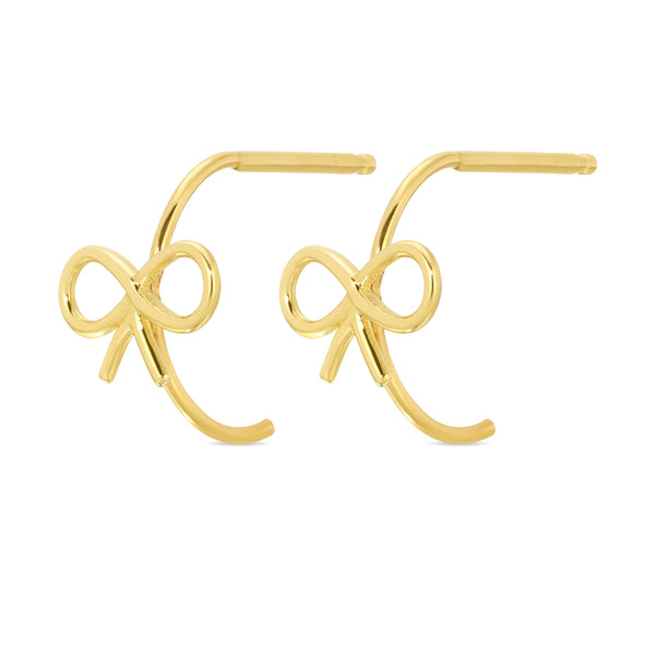 Itsy Bitsy Bow Hoop Earrings