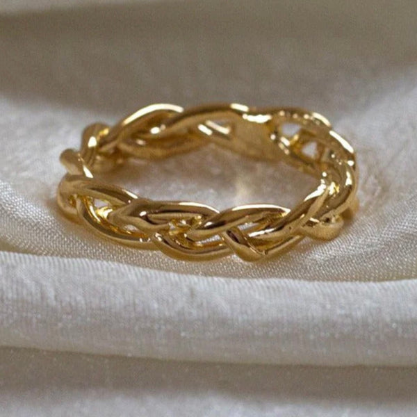 Braided Gold Ring Band
