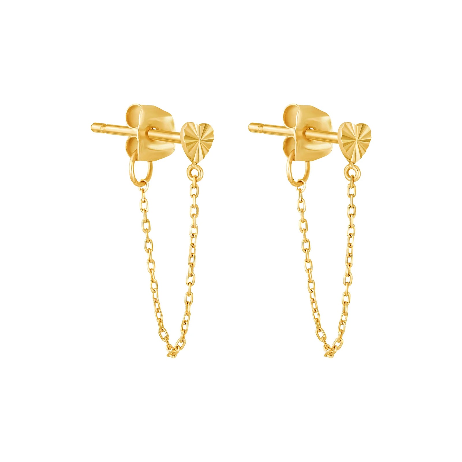 Nouvea Heart Chain Studs